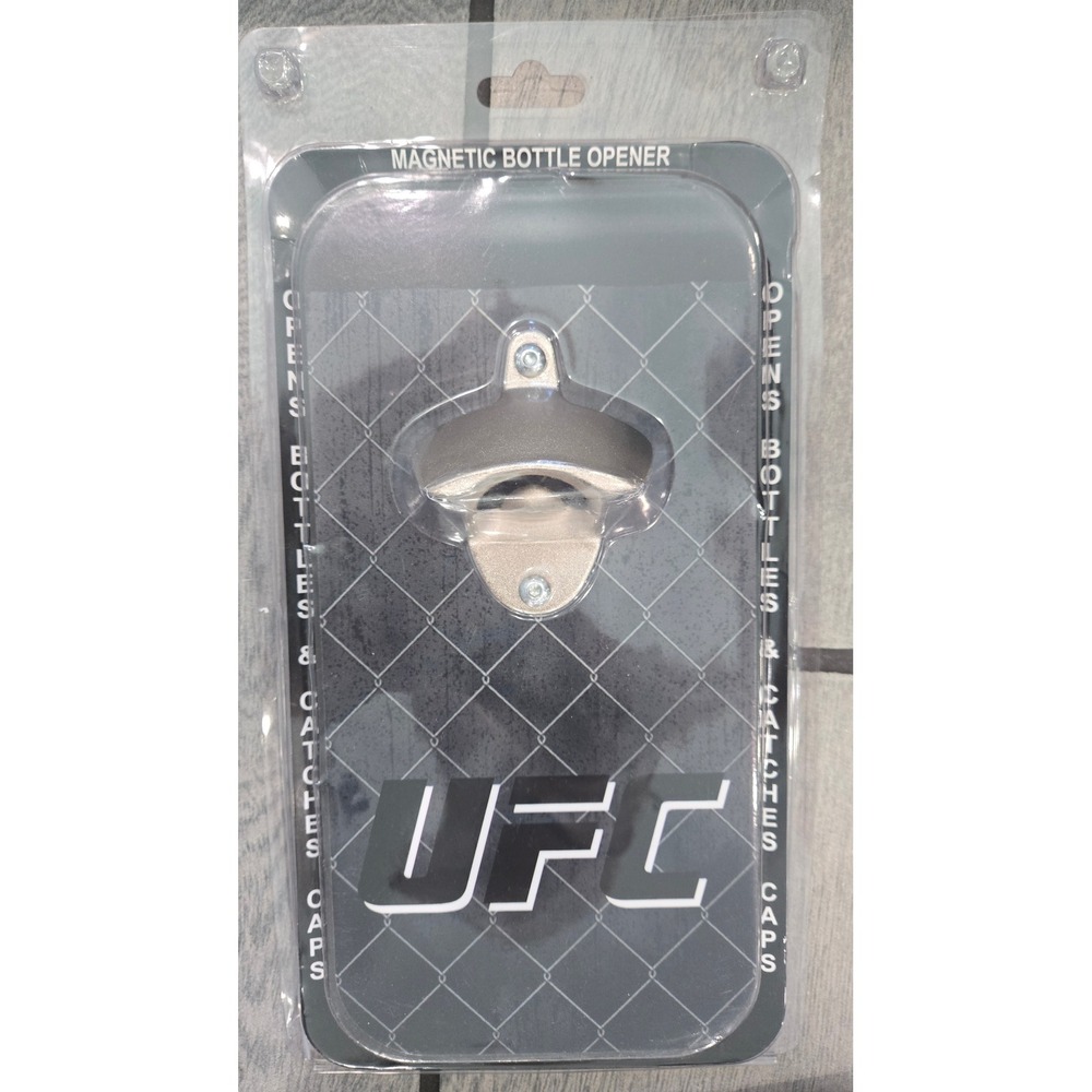 UFC Pop-N-Caps Magnetic Bottle Opener Cap Catcher Wall Mount UFCGNV022900 NEW